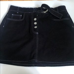 BDG Urban Outfitter black denim Miniskirt lg